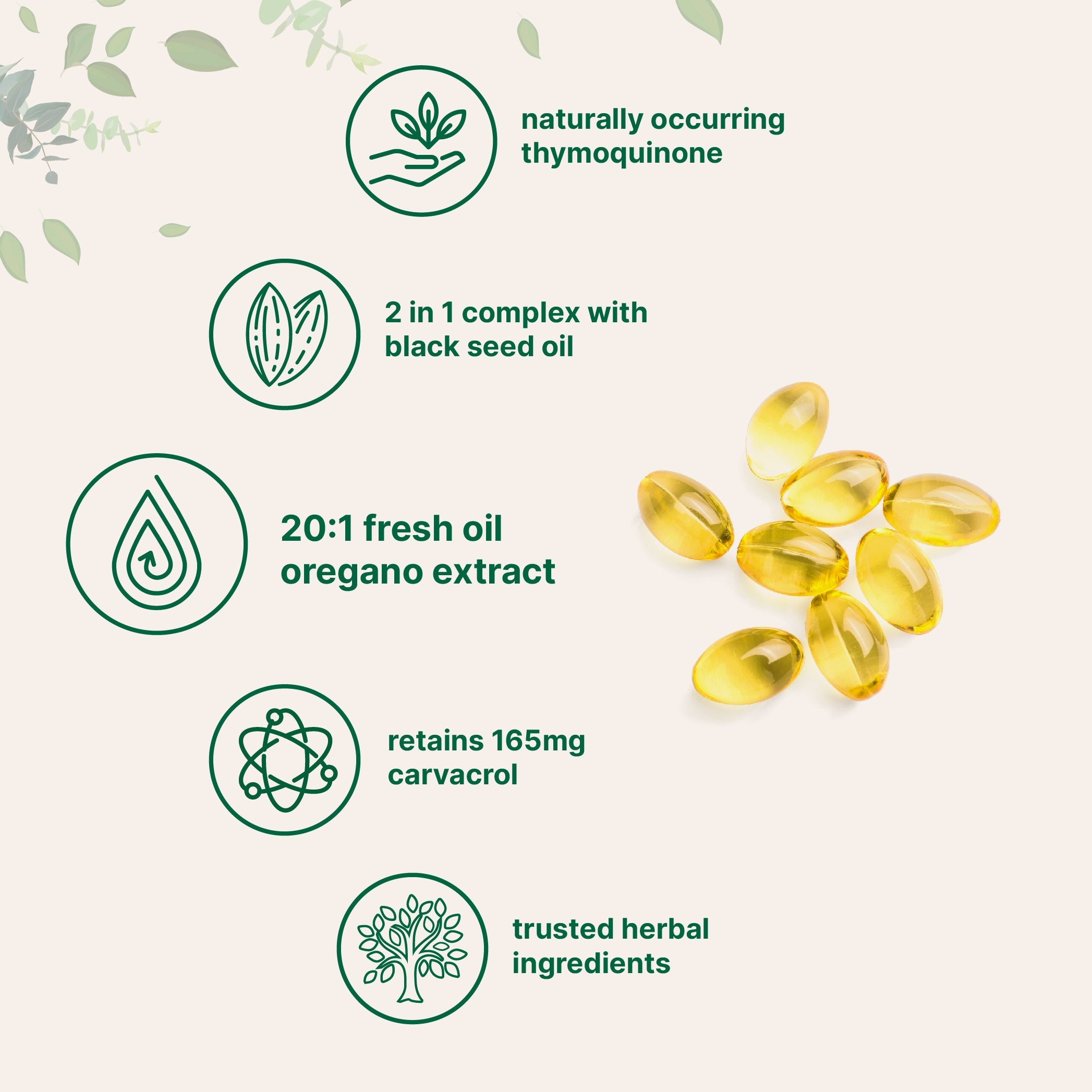 Powerful Oregano Oil and Black Seed Oil Complex for Immune Support and Wellness